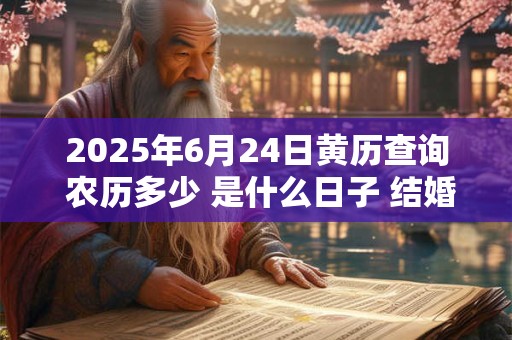 2025年6月24日黄历查询 农历多少 是什么日子 结婚吉时