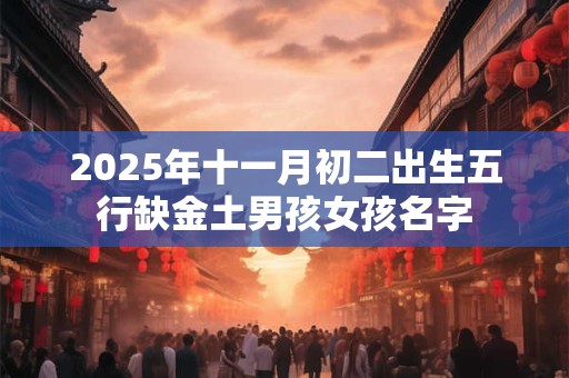 2025年十一月初二出生五行缺金土男孩女孩名字