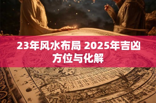 23年风水布局 2025年吉凶方位与化解