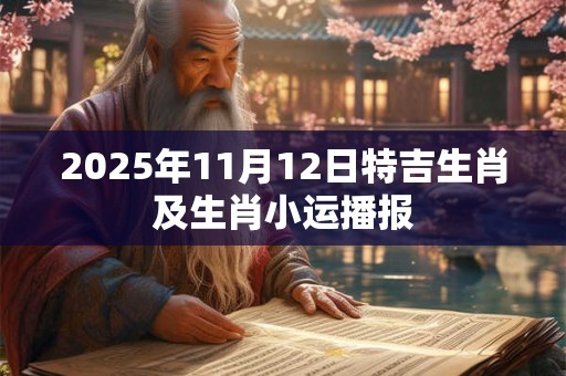 2025年11月12日特吉生肖及生肖小运播报