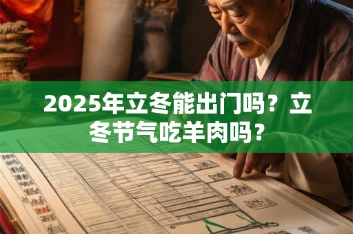 2025年立冬能出门吗？立冬节气吃羊肉吗？