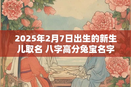 2025年2月7日出生的新生儿取名 八字高分兔宝名字