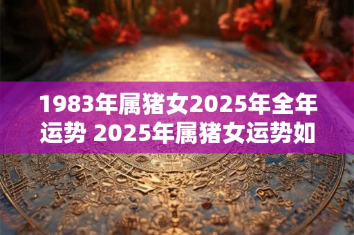 1983年属猪女2025年全年运势 2025年属猪女运势如何