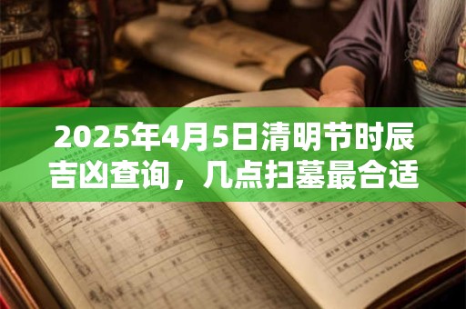 2025年4月5日清明节时辰吉凶查询，几点扫墓最合适？