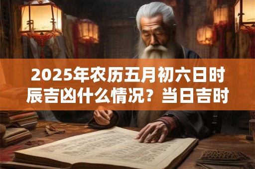 2025年农历五月初六日时辰吉凶什么情况?当日吉时查询 2025年农历五月初六日时辰吉凶什么情况?当日吉时查询