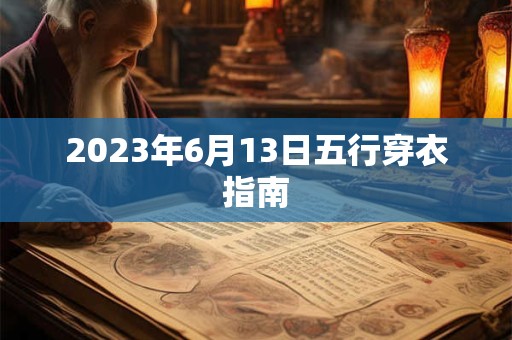 2023年6月13日五行穿衣指南
