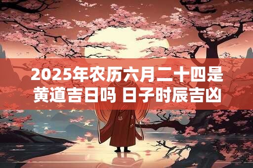 2025年农历六月二十四是黄道吉日吗 日子时辰吉凶
