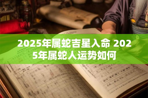 2025年属蛇吉星入命 2025年属蛇人运势如何