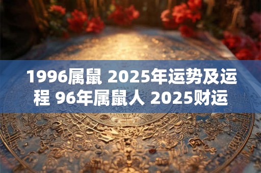 1996属鼠 2025年运势及运程 96年属鼠人 2025财运方位