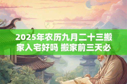 2025年农历九月二十三搬家入宅好吗 搬家前三天必须亮灯吗