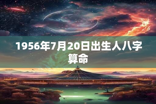 1956年7月20日出生人八字算命