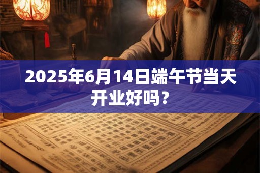 2025年6月14日端午节当天开业好吗? 2025年6月14日端午节当天开业好吗?