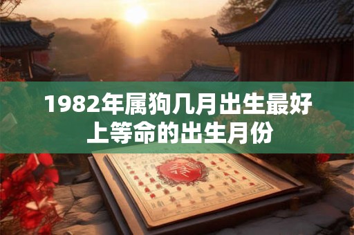 1982年属狗几月出生最好 上等命的出生月份