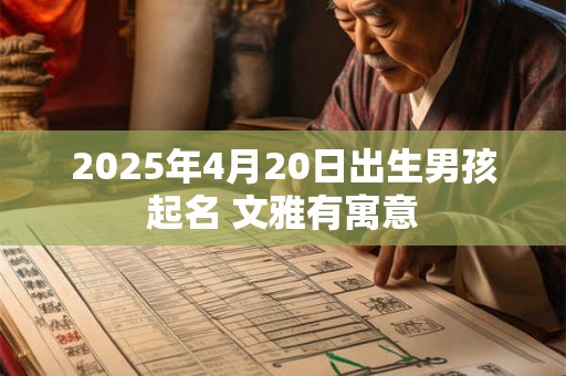 2025年4月20日出生男孩起名 文雅有寓意
