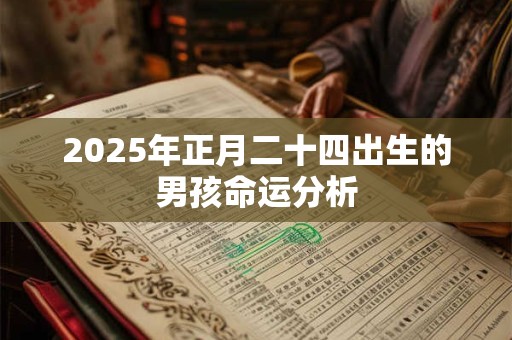 2026年正月二十四出生的男孩命运分析