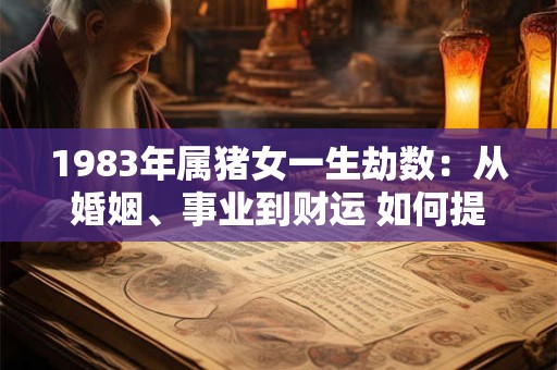 1983年属猪女一生劫数:从婚姻、事业到财运 如何提前预防劫难 1983年属猪女一生劫数:从婚姻、事业到财运 如何提前预防劫难