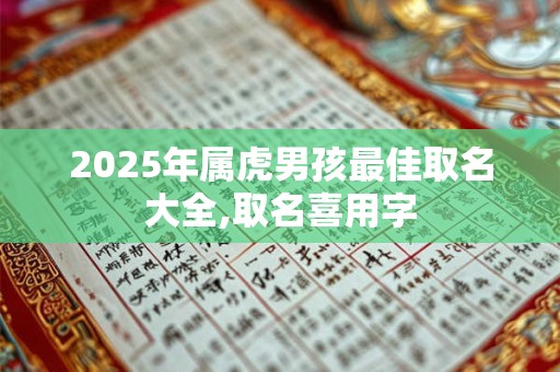 2025年属虎男孩最佳取名大全,取名喜用字