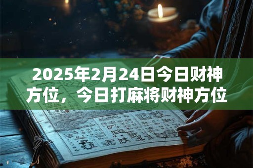 2025年2月24日今日财神方位，今日打麻将财神方位一览表