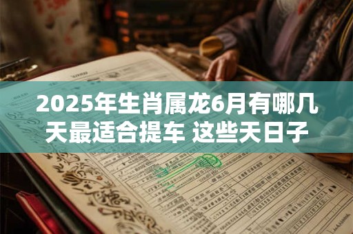 2025年生肖属龙6月有哪几天最适合提车 这些天日子吉利