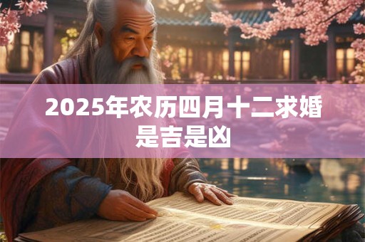 2026年农历四月十二求婚是吉是凶