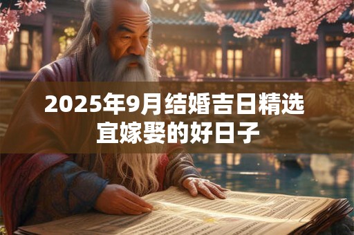 2025年9月结婚吉日精选 宜嫁娶的好日子