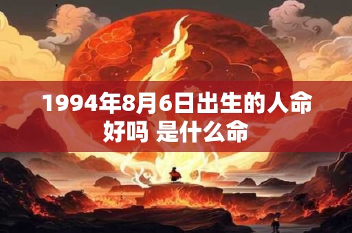1994年8月6日出生的人命好吗 是什么命