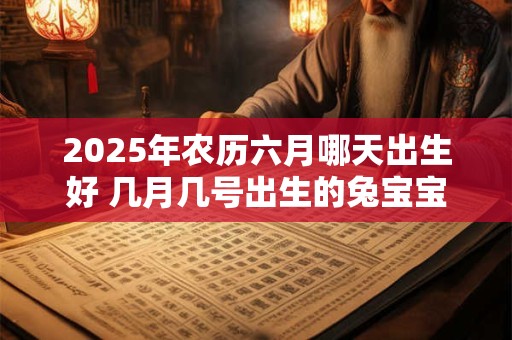 2025年农历六月哪天出生好 几月几号出生的兔宝宝命好