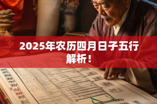 2025年农历四月日子五行解析！
