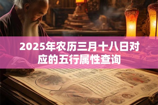 2025年农历三月十八日对应的五行属性查询