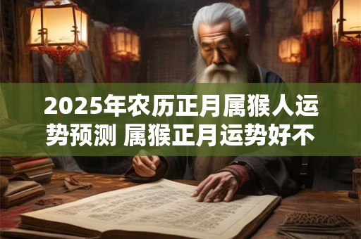 2025年农历正月属猴人运势预测 属猴正月运势好不好 2025
