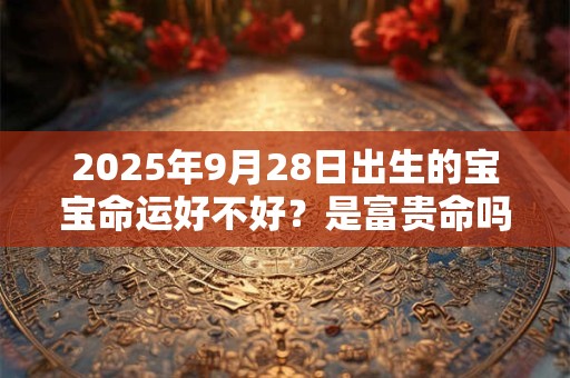 2025年9月28日出生的宝宝命运好不好？是富贵命吗？