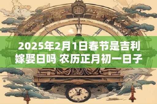 2025年2月1日春节是吉利嫁娶日吗 农历正月初一日子如何