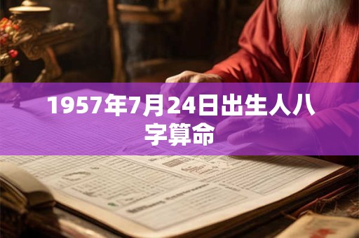 1957年7月24日出生人八字算命