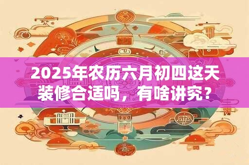 2025年农历六月初四这天装修合适吗，有啥讲究？