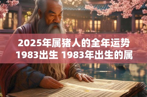 2025年属猪人的全年运势1983出生 1983年出生的属猪人2025年的整体运势如何 2025年属猪人的全年运势1983出生 1983年出生的属猪人2025年的整体运势如何