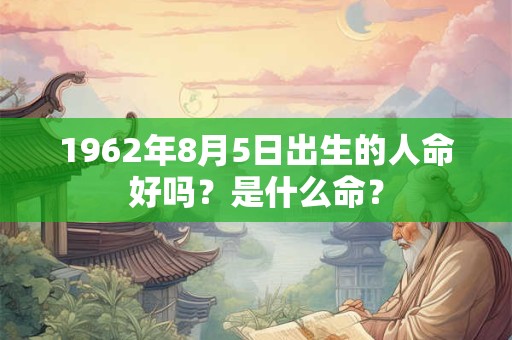 1962年8月5日出生的人命好吗？是什么命？