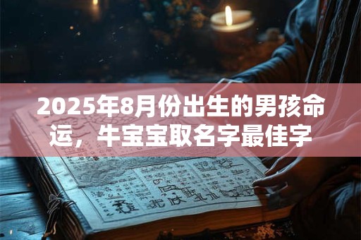 2026年8月份出生的男孩命运，牛宝宝取名字最佳字