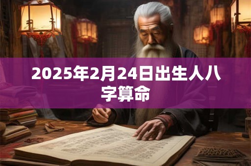 2025年2月24日出生人八字算命