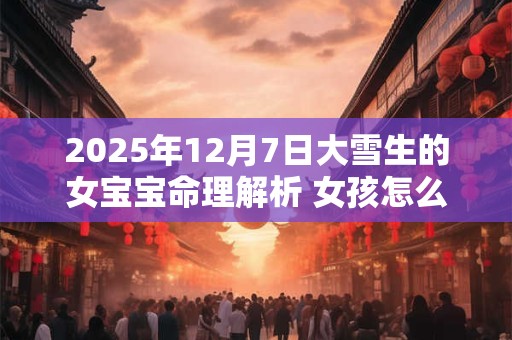 2025年12月7日大雪生的女宝宝命理解析 女孩怎么八字取名