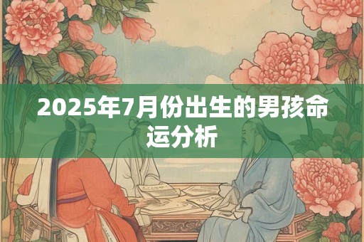 2026年7月份出生的男孩命运分析