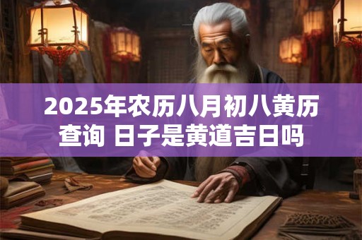 2025年农历八月初八黄历查询 日子是黄道吉日吗