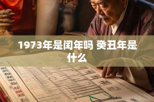 1973年是闰年吗 癸丑年是什么