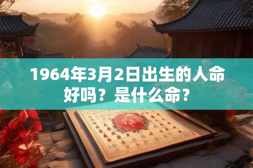 1964年3月2日出生的人命好吗？是什么命？
