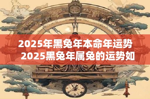 2025年黑兔年本命年运势  2025黑兔年属兔的运势如何