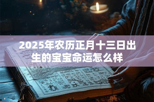 2025年农历正月十三日出生的宝宝命运怎么样