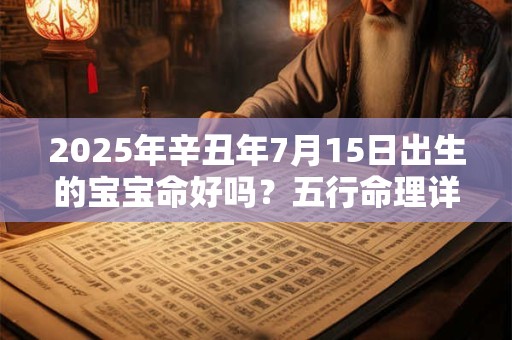 2025年辛丑年7月15日出生的宝宝命好吗？五行命理详解