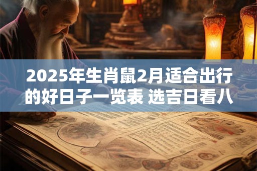 2025年生肖鼠2月适合出行的好日子一览表 选吉日看八字