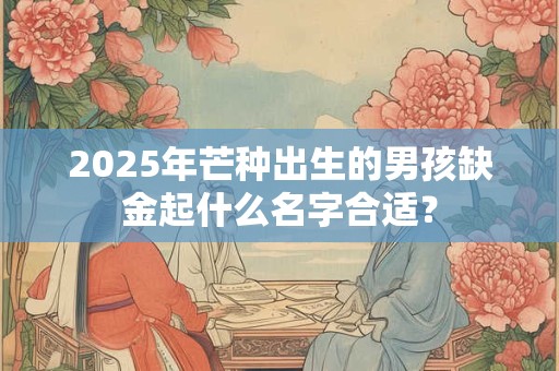 2025年芒种出生的男孩缺金起什么名字合适？