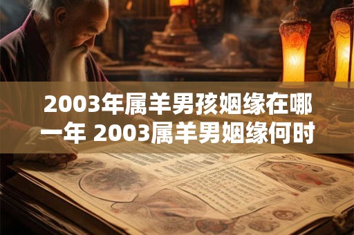 2003年属羊男孩姻缘在哪一年 2003属羊男姻缘何时来