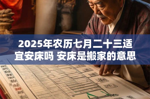 2025年农历七月二十三适宜安床吗 安床是搬家的意思吗